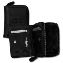 Wild Things Only echtes Leder schwarz RFID Schutz Minibörse OPJ111S