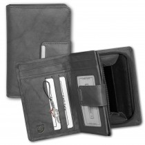 Money Maker Geldbörse Leder grau Brieftasche Portemonnaie RFID Schutz OPJ701K