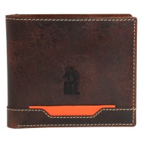 DrachenLeder braun Echtleder Portemonnaie Brieftasche Herren OPO003N5