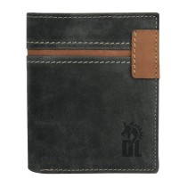 DrachenLeder Vintage grau Echtleder Portemonnaie Brieftasche Herren OPO009K6