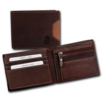 DrachenLeder braun Echtleder Portemonnaie Brieftasche Herren OPT001N
