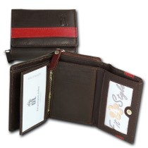 DrachenLeder braun dunkelrot Leder Portemonnaie Brieftasche OPZ100D