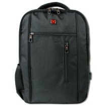 Travel N Meet Laptoprucksack, Rucksack schwarz Herren mit USB Ladekabel ORD4221S