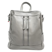 Florence Rucksack Damen Echtleder Cityrucksack hellgrau ORF100K