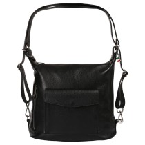 Florence Rucksack Damen Echtleder Tasche/Rucksack schwarz ORF103S1