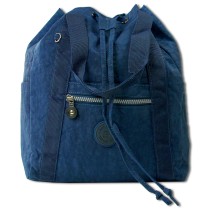 Bag Street Rucksack Crinkle Nylon navy trendiger Damen Handtasche ORJ202B