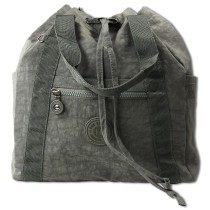 Bag Street Rucksack Crinkle Nylon grau trendiger Damen Handtasche ORJ202K