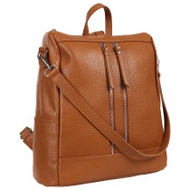 Toscanto Damen Cityrucksack Leder Rucksack braun tan ORT100RC
