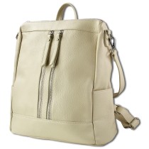 Toscanto Damen Cityrucksack Leder Rucksack beige ORT100RI