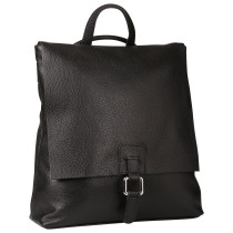 Toscanto Damen Cityrucksack Leder Rucksack schwarz ORT101RS1
