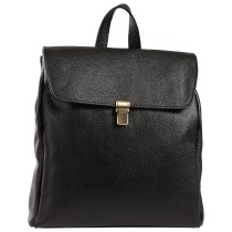 Toscanto Damen Cityrucksack Leder Rucksack schwarz ORT104RS1