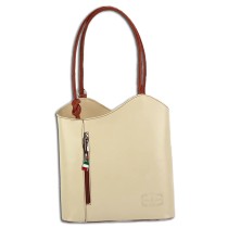 Florence 2in1 , Rucksack Rindsleder creme braun wandelbar OTF106C