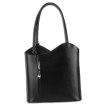 Florence 2in1 , Rucksack Rindsleder schwarz wandelbar OTF106F