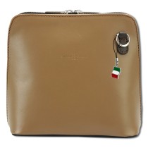 Florence Mini Damen Handtasche echtes Leder taupe braun OTF109C
