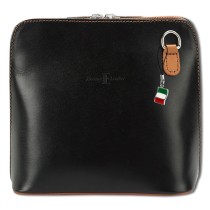 Florence Mini Damen Handtasche echtes Leder schwarz braun OTF109F