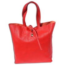 Florence ital. Shopper Echtleder Damen Business rot OTF112R