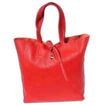 Florence ital. Shopper Echtleder Damen Schultertasche Business rot OTF112R