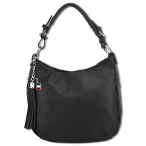 Florence Echtleder Hobo Bag Damen schwarz OTF134S