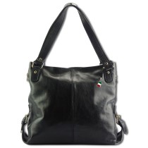 Florence Echtleder Damen schwarz Henkeltasche Shopper OTF136S