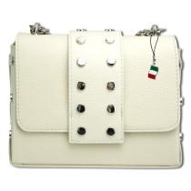 Florence Nieten Abendtasche Echtleder Damen beige OTF143C
