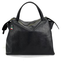 Florence Damen Handtasche Echtleder schwarz OTF152S
