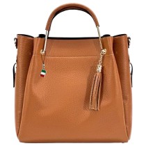 Florence Damen Handtasche Echtleder tan hellbraun OTF157C