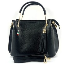 Florence Damen Handtasche Echtleder schwarz OTF157S