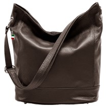 Florence Echtleder Hobo Bag Damen dunkelbraun OTF159N