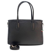 Florence Damen Schultertasche Leder Tasche schwarz OTF167S1