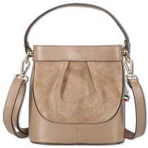 Florence Damen Umhängetasche Leder Tasche taupe OTF171I6