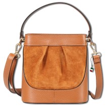 Florence Damen Umhängetasche Leder Tasche hellbraun OTF171N2