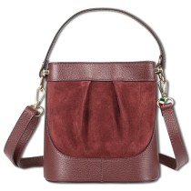 Florence Damen Umhängetasche Leder Tasche bordeauxrot OTF171R6