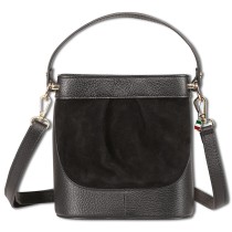 Florence Damen Umhängetasche Leder Tasche schwarz OTF171S1