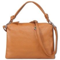 Florence Damen Schultertasche Leder Tasche tan hellbraun OTF173C3