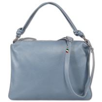 Florence Damen Schultertasche Leder Tasche softblau OTF173H5