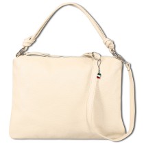 Florence Damen Schultertasche Leder Tasche beige OTF173I1