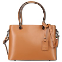 Florence Damen Schultertasche Tote Bag Leder Tasche tan hellbraun OTF175C3