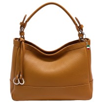 Florence Damen Schultertasche Hobo Bag Leder Tasche camel hellbraun OTF176C4