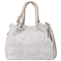 Florence Damen Schultertasche Wildleder Tasche grau OTF179K5