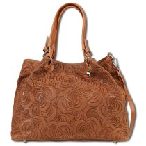 Florence Damen Schultertasche Wildleder Tasche braun OTF179N4