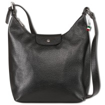 Florence Damen Umhängetasche Leder Tasche schwarz OTF181S1