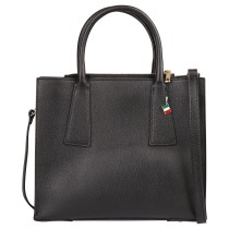 Florence Damen Handtasche Leder Tasche schwarz OTF183S1