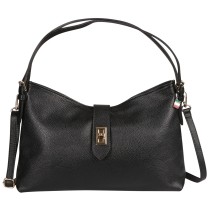 Florence Damen Schultertasche Leder Tasche schwarz OTF185S1