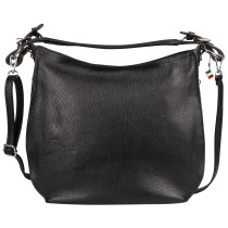 Florence Damen Schultertasche Leder Tasche schwarz OTF187S1
