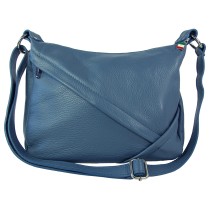 Florence Damen Schultertasche Leder Tasche petrolblau OTF191B3