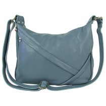 Florence Damen Schultertasche Leder Tasche taubenblau OTF191H4