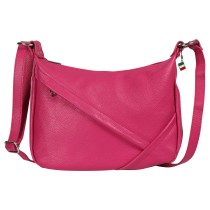 Florence Damen Schultertasche Leder Tasche fuchsia OTF191P3