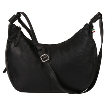 Florence Damen Umhängetasche Leder Tasche schwarz OTF192S1