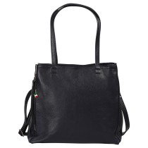 Florence Damen Schultertasche Leder Tasche dunkelblau OTF193B4