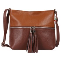 Florence Damen Umhängetasche Leder Tasche hellbraun/braun OTF195CN